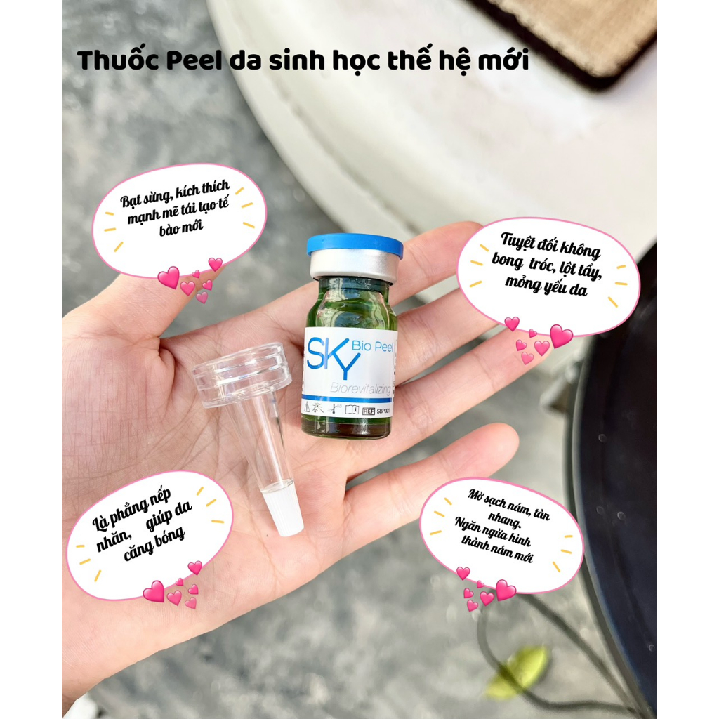 Peel Da Sinh Học SKY BIO Dành Cho Da Mặt, Da Tay Không Bong Tróc Mẩn Đỏ