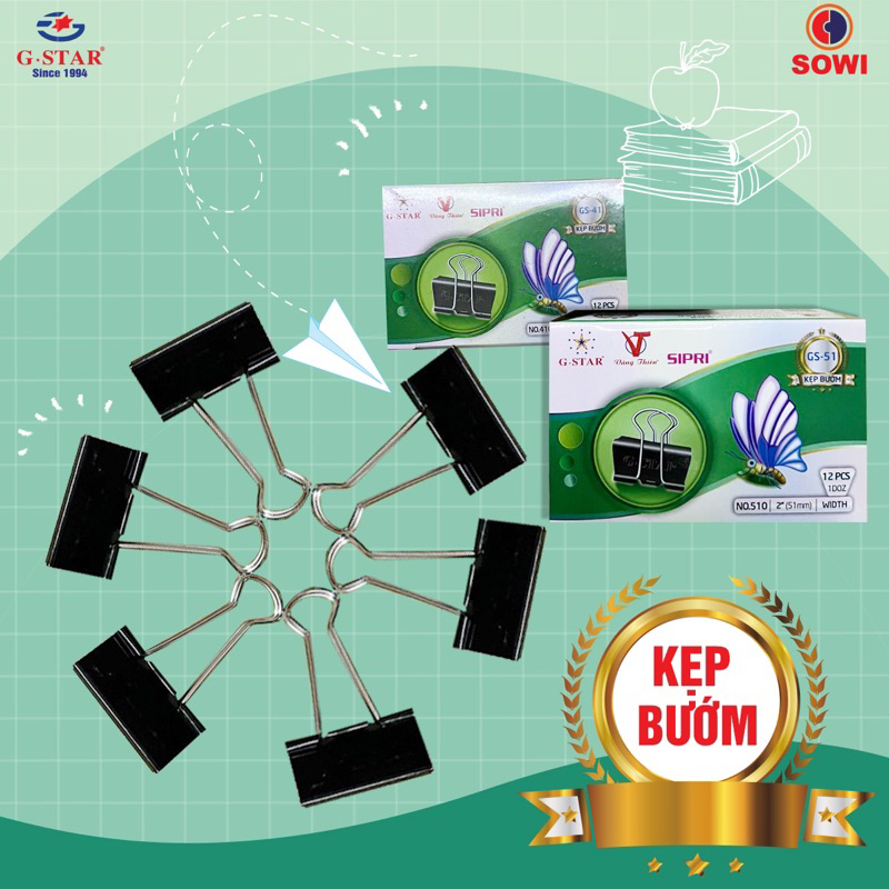 KẸP BƯỚM ĐEN GSTAR  - BAO BÌ MỚI