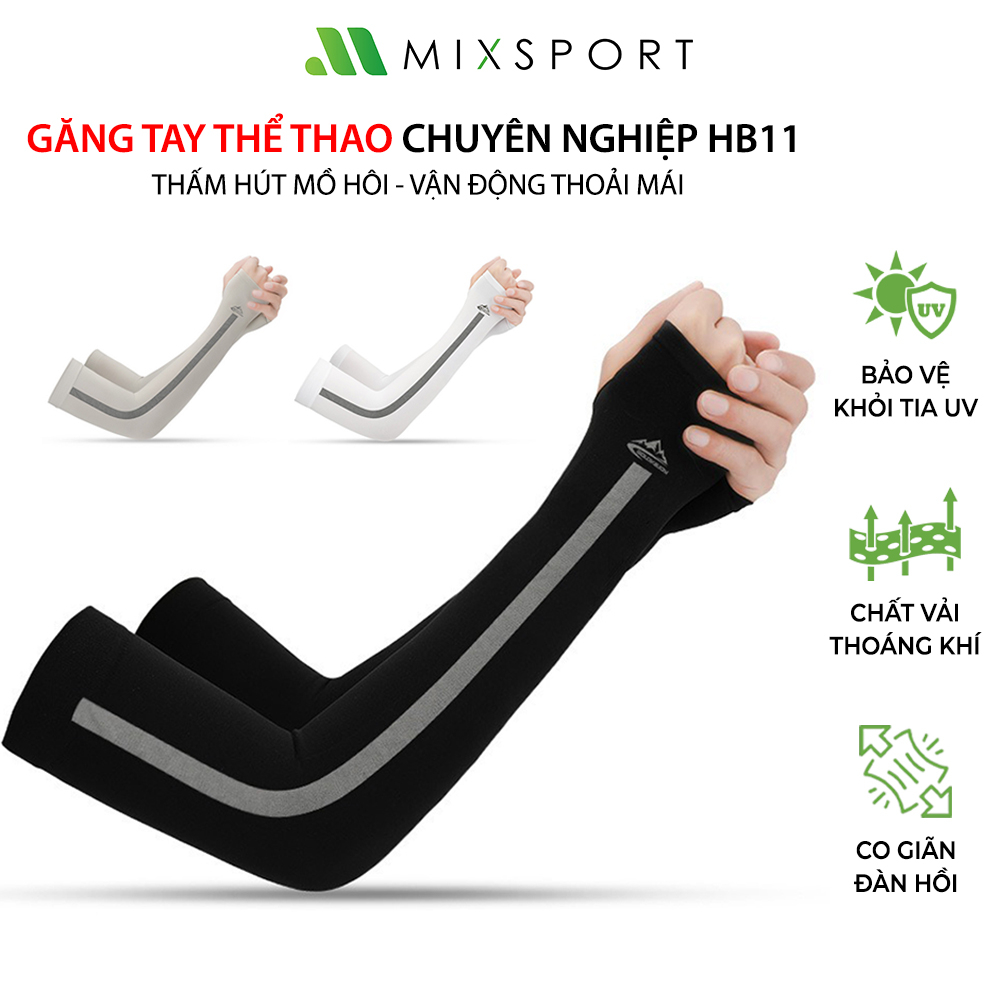 Bao Tay Chống Nắng Dài Cho Nam MixSport Giúp Che Nắng Khi Chạy Bộ, Đạp Xe GCN02