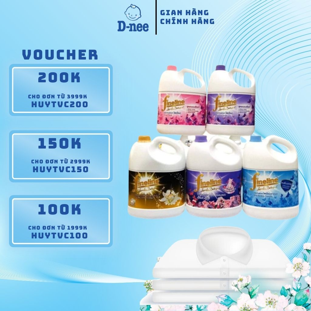 Nước giặt xả đậm đặc Fineline Thái Lan 3000ml - Ngát hương bền lâu đủ mùi