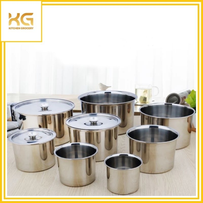 Thố cơm, thố trộn inox có kèm nắp 10cm 12cm 14cm 16cm