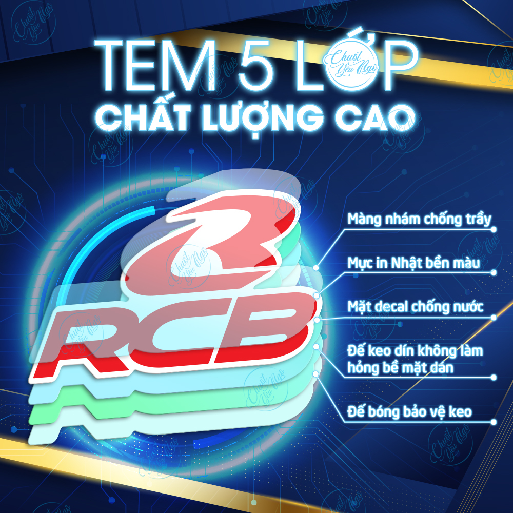 Combo bộ 10 hoặc 40 sticker không trùng hình dán decal tem xe logo South Vietnam Scooter Team rcb kawasaki racing