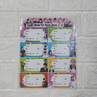 🍒 Nhãn vở BTS (16-24 nhãn/ xấp)