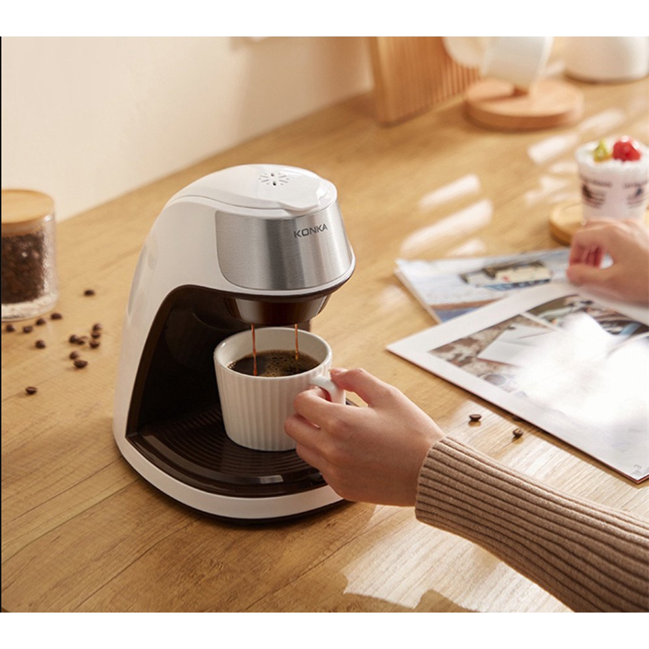 Máy pha cà phê KONKA KCF-CS2  | Máy pha cà phê Tự động 300ml | Hàng Nhập Khẩu Bảo hành 6 tháng