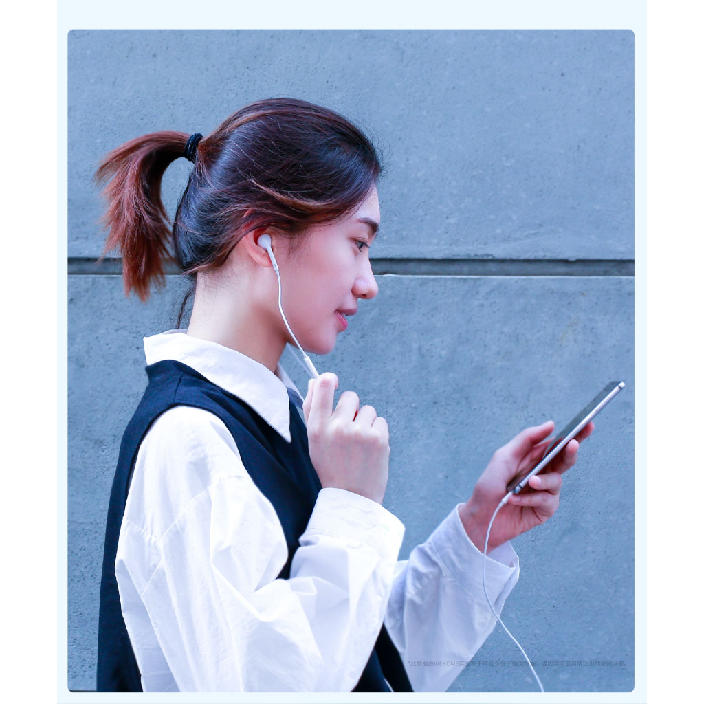 Tai nghe có dây Wekome YA-02 chính hãng tích hợp đàm thoại, nghe nhạc, chơi game cho điện thoại, laptop, PC