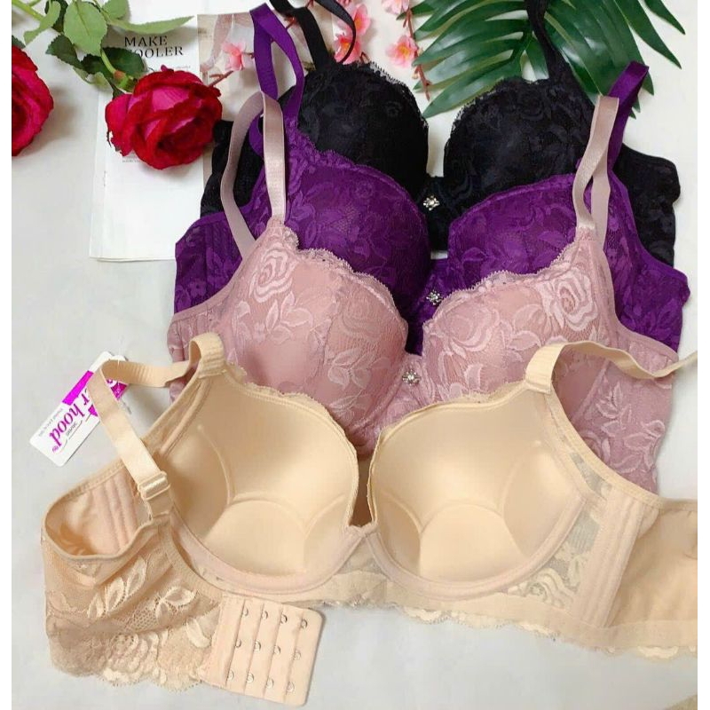 Áo Lót Ren Cao Cấp Big Size Ren Mỏng Có Gọng Quả To Bản Lưng 3 Móc Cài 101