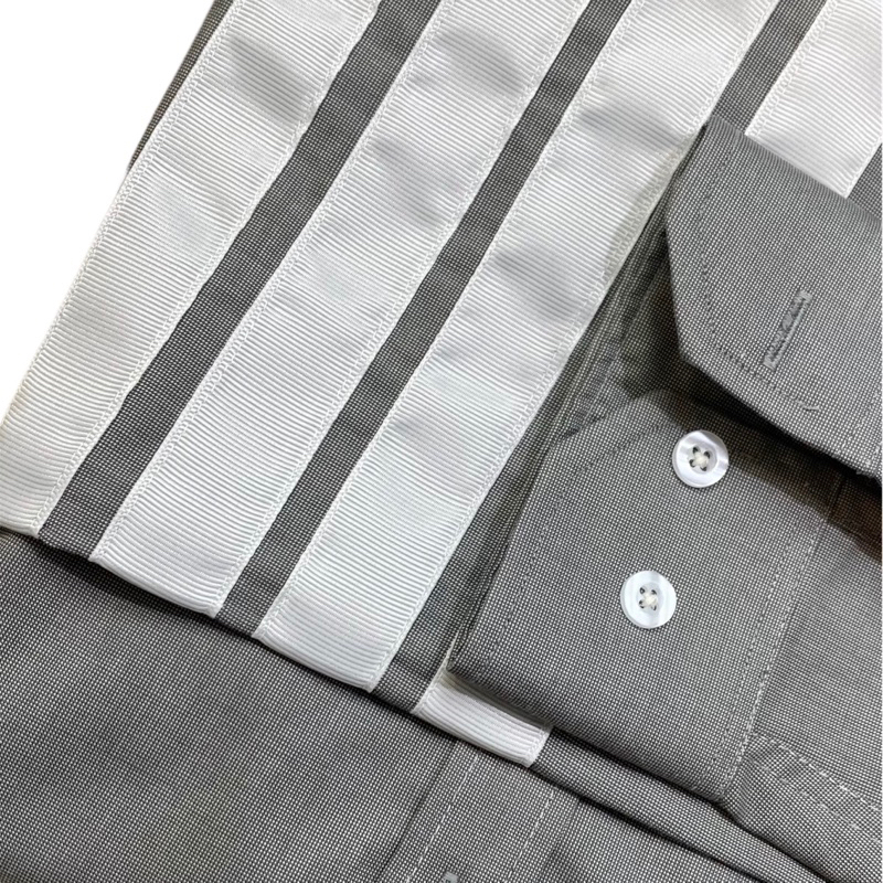 Áo Sơ MI Nam Nữ XÁM TRƠN THÊU TAY TRẮNG Chất Vải Linen Thô m