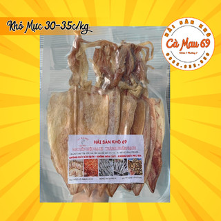 Mực khô cà mau 30 - 35 con/kg, đẹp như hình ngon ngọt, ép chân không gói 500g - hải sản khô 69.