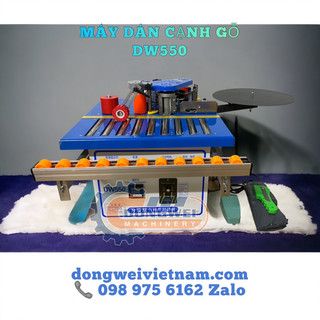 Máy dán cạnh gỗ dw550 đa chức năng dán thẳng cong, tròn, vát