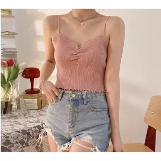 Áo 2 dây dáng ngắn nhiều màu sắc thời trắng mùa hè cho nữ