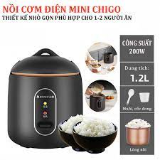 Nồi Cơm Điện Mini Chigo Chống Dính Dung Tích 1,2L Đa Năng Nấu Cơm, Cháo, Nấu Lẩu Công Suất 300W Sôi Trong Phút Mốt