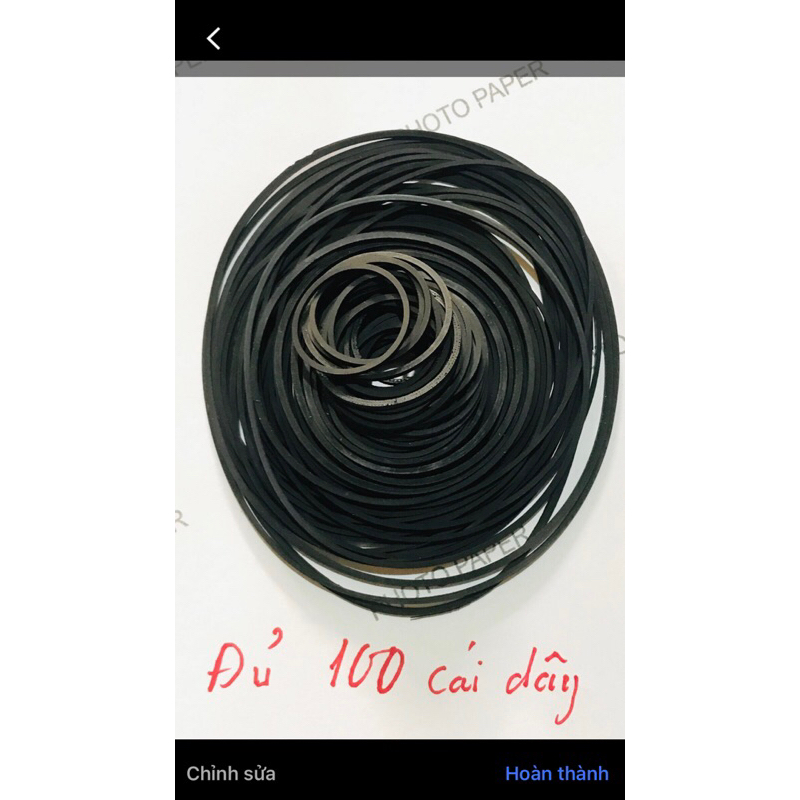 Dây curoa đài,dây vuông 1 ly,100 cái dây các cỡ