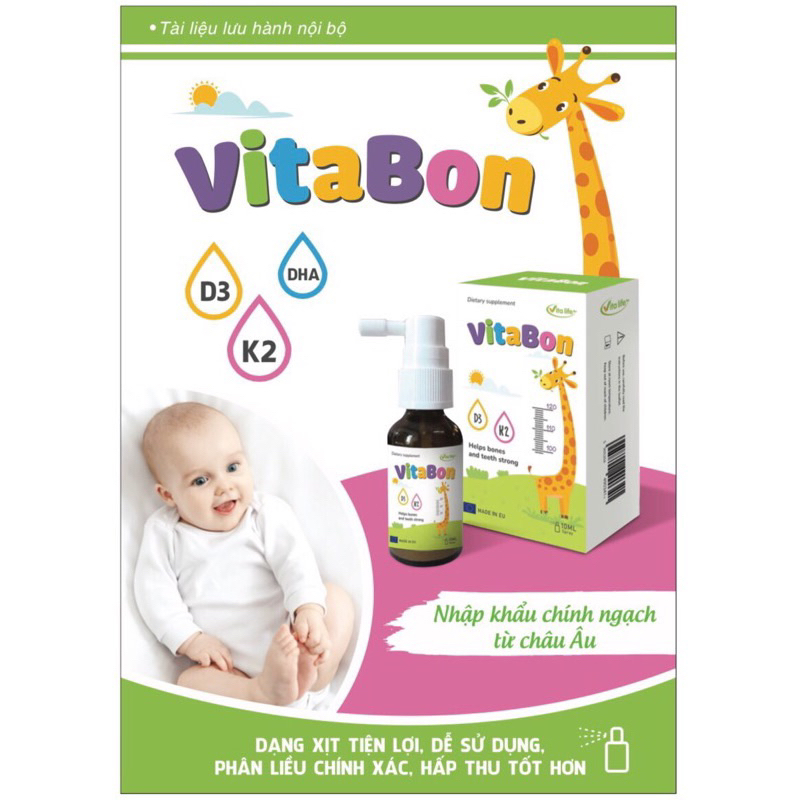 VitaBon D3K2 xịt có thêm DHA