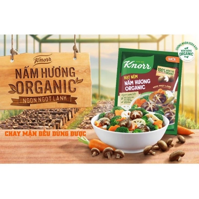 Hạt nêm knorr thịt thăn,xương ống và hạt nêm nấm hương túi 150g