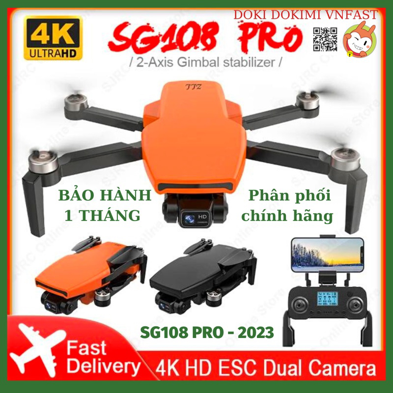 Flycam ZLL SG108 PRO - 2023 - Sg108 Pro - gimbal 2 trục 4K -Renote LCD - Chính hãng - Bh 1T