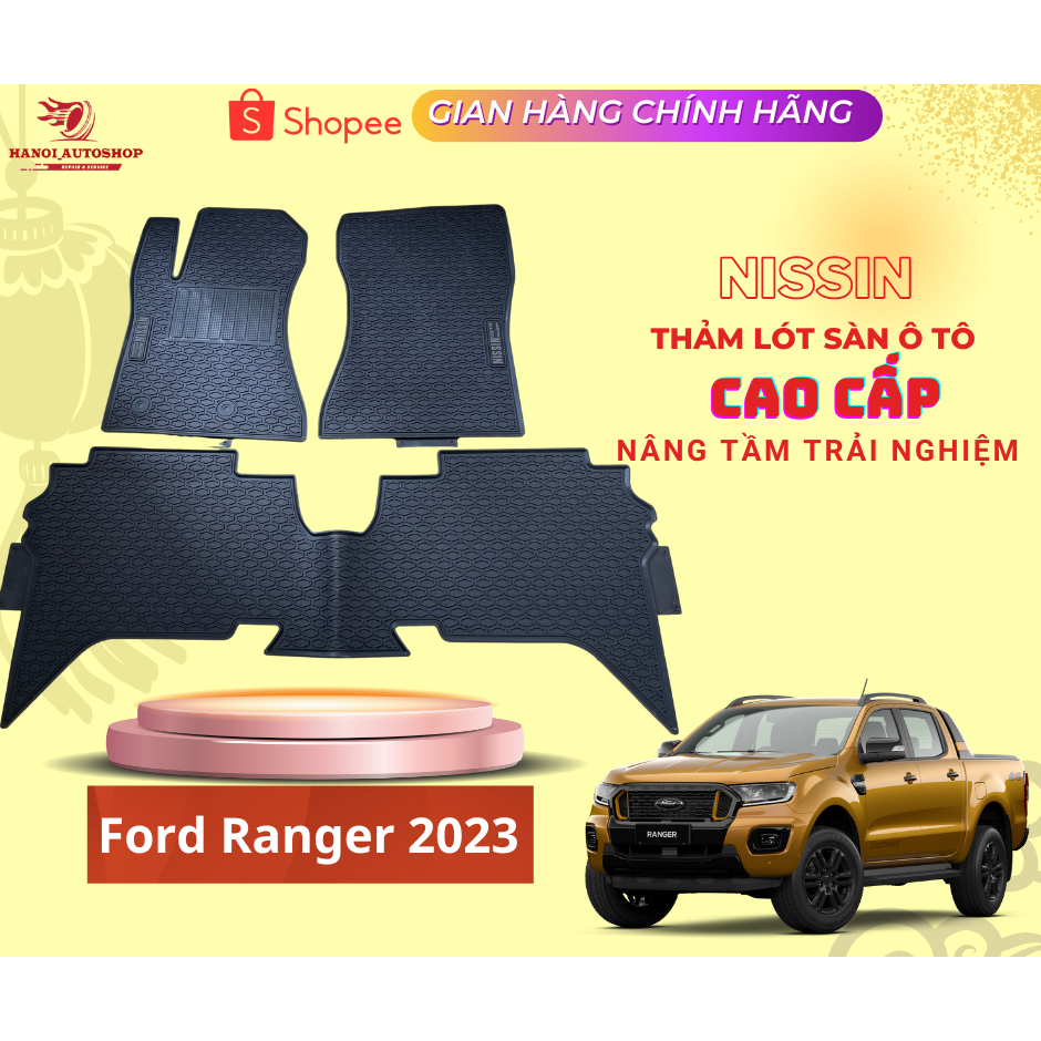 Thảm Lót Sàn Xe Ford Ranger Thương Hiệu NISSIN Cao Cấp, Thảm Lót Sàn Cao Su Không Mùi, Không Thấm Nước, Dễ Dọn Rửa | BigBuy360 - bigbuy360.vn