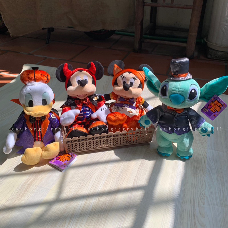 Gấu bông Mickey & Minnie Mouse, Donald, Stitch Halloween 2022 chính hãng Disney