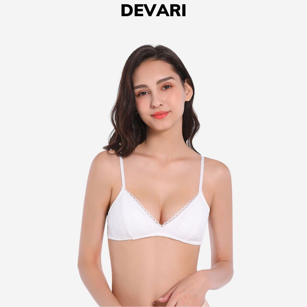 Áo ngực nữ ren không gọng cao cấp họa tiết hoa nhẹ nhàng sexy quyến rũ và gợi cảm DEVARI A602