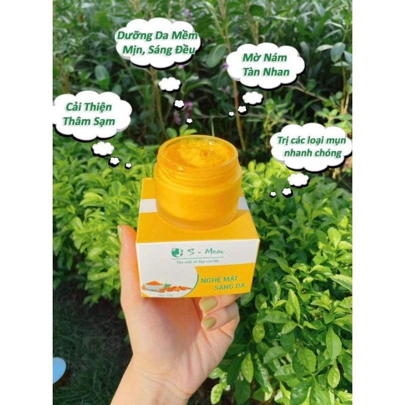 Kem Nghệ Mặt Sáng Da S-Mom Giúp Dưỡng Ẩm , Sáng Da , Giảm Thâm Sạm , Nám
