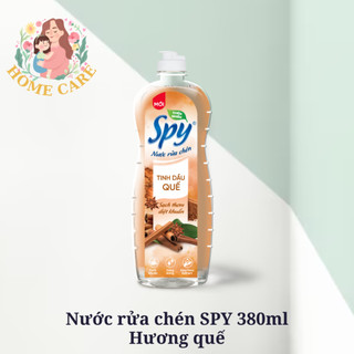 Nước rửa chén bát SPY 380ml thơm hương Quế đánh bay mọi vết bẩn dầu nhớt
