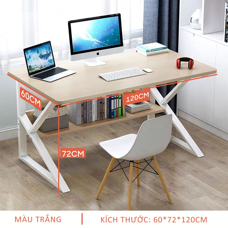 Bàn Máy Tính Bàn Văn phòng Hiện Đại Sang Trọng- Bàn máy tính chân chữ K phong cách hiện đại