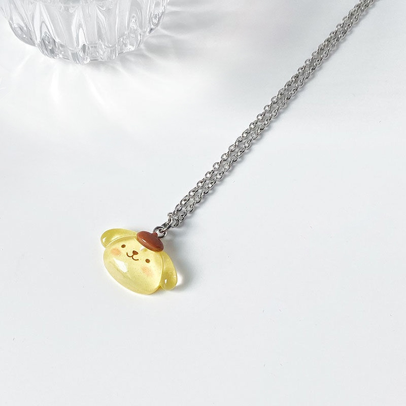 Beautycoco🍊Sanrio Vòng cổ Mặt Hình Chú Chó Kuromi Đáng Yêu Dành Cho Nữ,vòng cổ cặp đôi,sinh viên vòng cổ