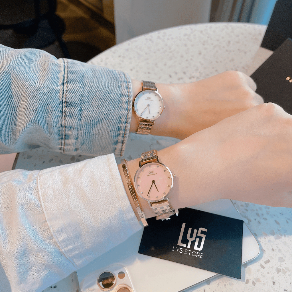Đồng hồ Nữ Daniel Wellington Petite Lumine 5 Link Melrose 28mm Full Box DW Hàng Chính Hãng