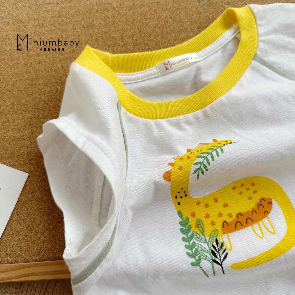 Áo phông ba lỗ Miniumbaby cho bé trai, bé gái chất liệu cotton mặc mùa hè thoáng mát, thấm hút mồ hôi- A1576