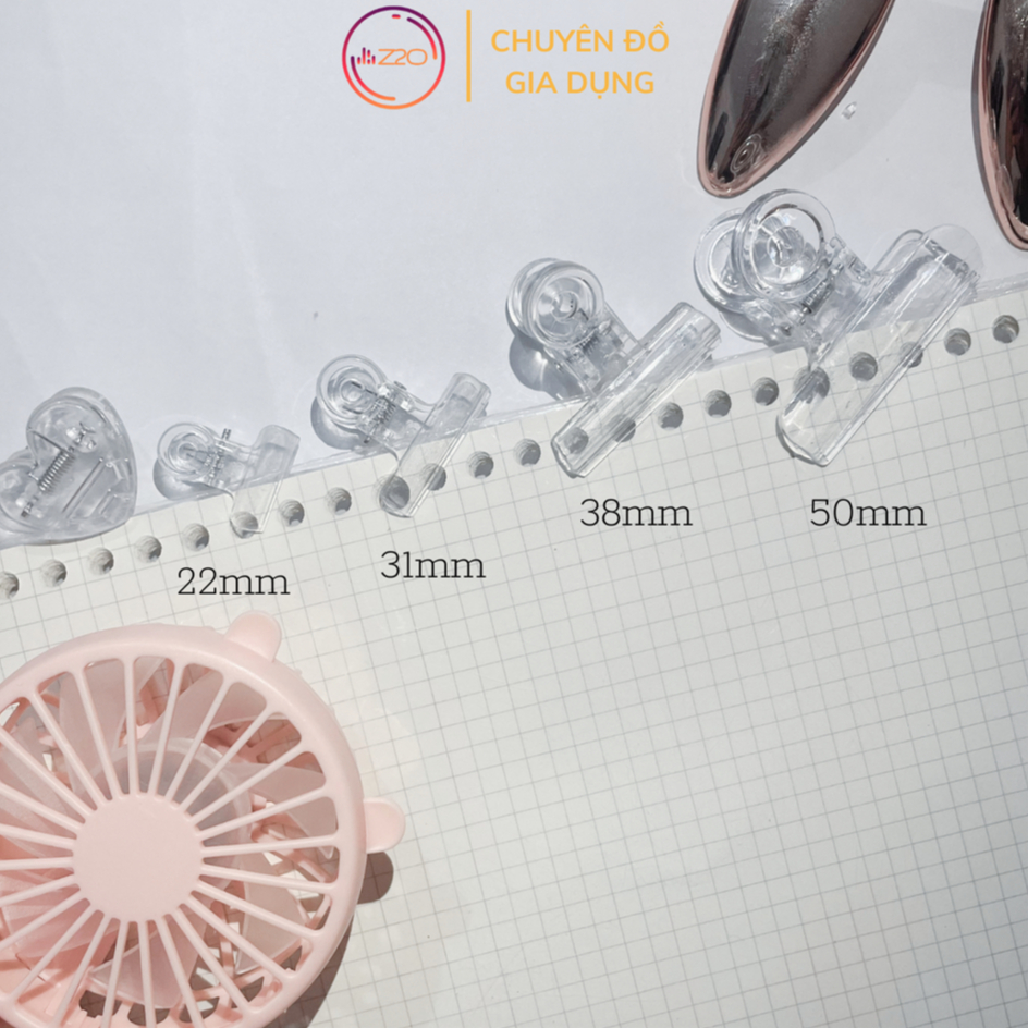 Kẹp giấy bằng nhựa trong suốt, kẹp tài kiệu cute, tiện dụng - Z2O Shop