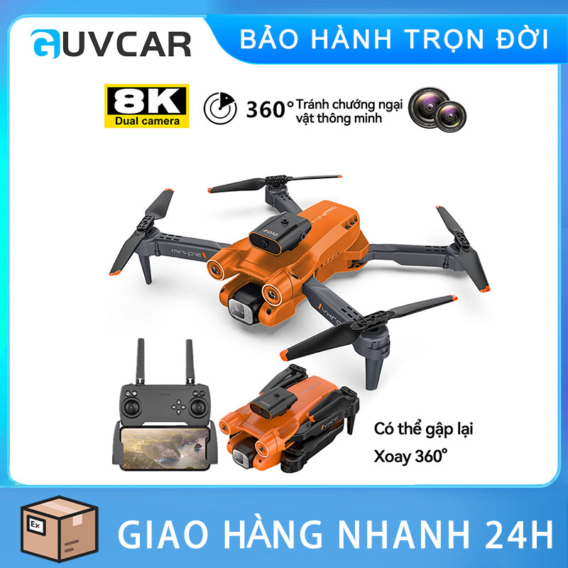 Flycam P12 Pro,Drone mini, Fly cam có camera 8k-Hỗ trợ kết nối điện thoại di động 5GWiFi máy bay điều khiển từ xa