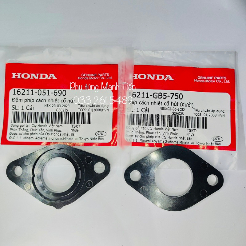 Phíp co xăng/ phíp cách nhiệt chính hãng mã 16211-GB5-750