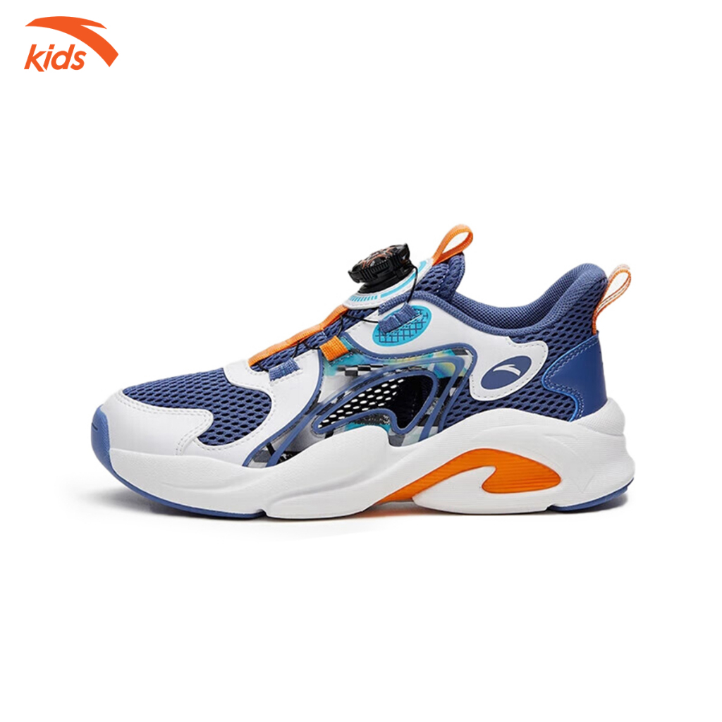 Giày thể thao bé trai Anta Kids thiết kế khóa xoay tiện lợi, mặt lưới thoáng khí W312326995