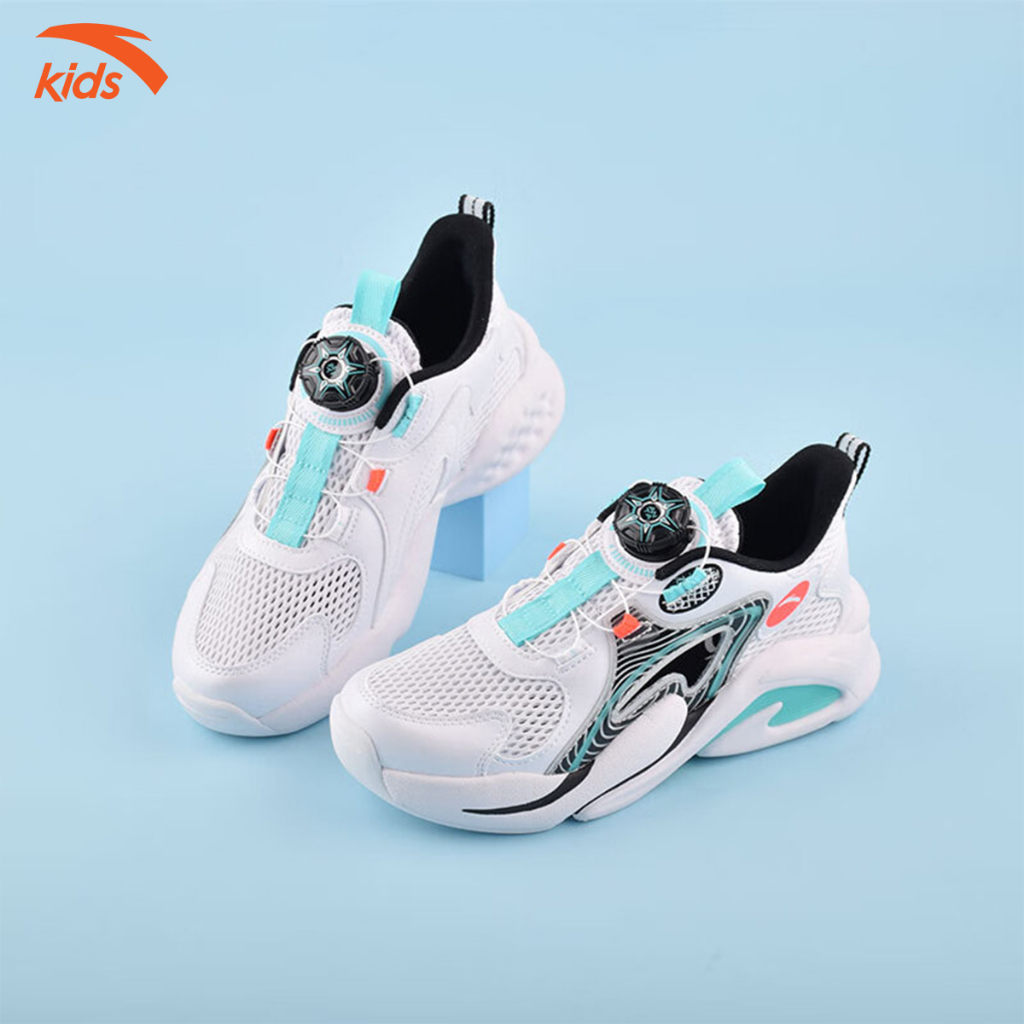 Giày thể thao bé trai Anta Kids thiết kế khóa xoay tiện lợi, mặt lưới thoáng khí W312326995