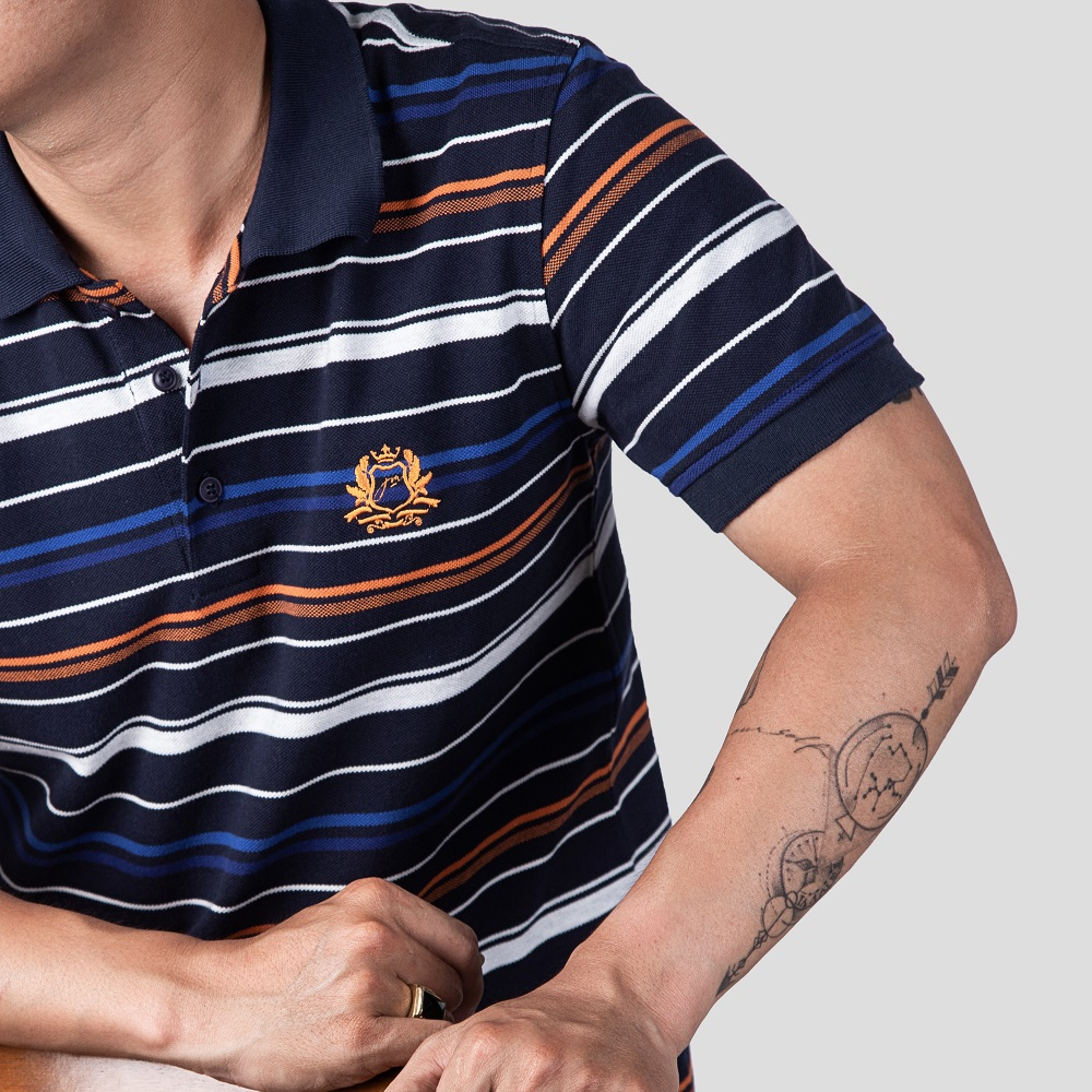 Áo Thun Polo Just Men Sọc Ngang 230062