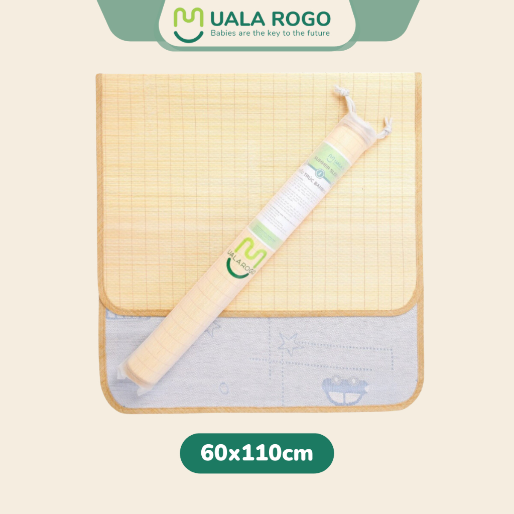 Chiếu điều hòa Uala rogo chiếu Trúc tre Bambo tencel mát mẻ an toàn 60x110cm 8891