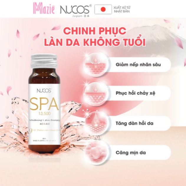 Collagen chống lão hoá căng bóng da Nucos Spa 13500 50ml x 10 chai