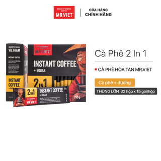 [Thùng cà phê hòa tan], 32 hộp cà phê MR.VIET Coffee