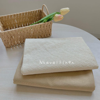 Boi thêu be kem Nhà vải Linen
