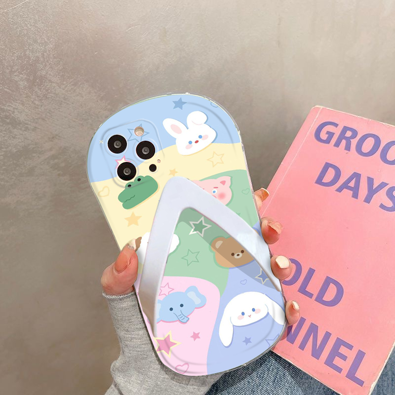 Ốp lưng iphone hình dép tông Động vật cute 6/6s plus/7/7plus/8/8plus/x/xr/11/12/13/14/max/promax xa2005
