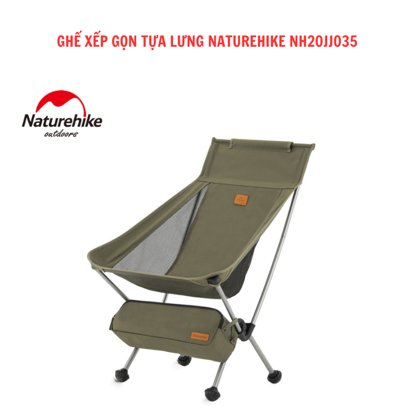 Ghế Xếp Gấp Gọn Có Tựa Lưng NATUREHIKE NH20JJ035 - Dã Ngoại Việt