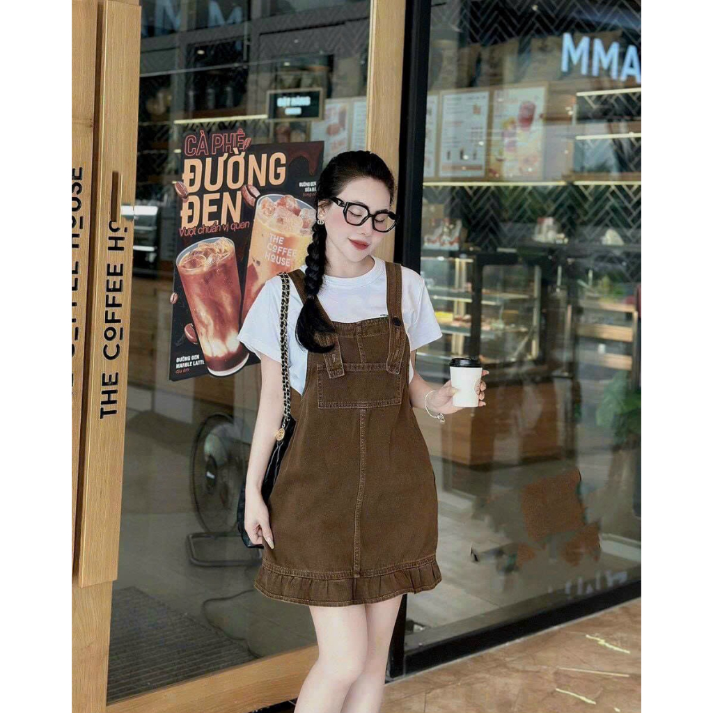 Đầm Yếm Kaki Lai Bèo Xinh Xỉu