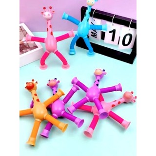 Đồ chơi con vật phát sáng, Hươu cao cổ lò xo kéo dãn phát sáng uốn dẻo tạo hình ngộ nghĩnh kích thích tò mò tập trung
