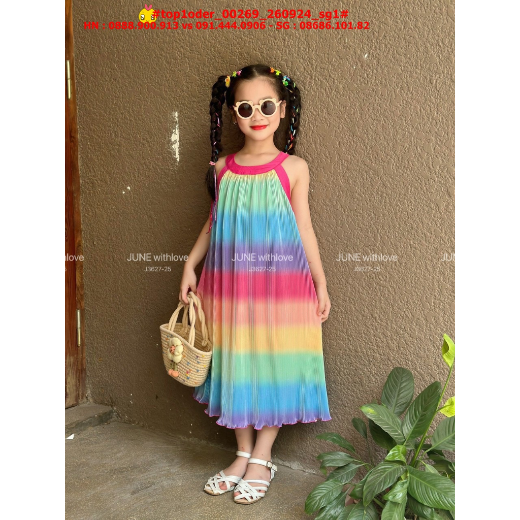 💖Hàng buôn sỉ💖 Đầm dập ly siêu sang chảnh cho bé gái, size 1-10 tuổi, top1order_00269_260924_sg1