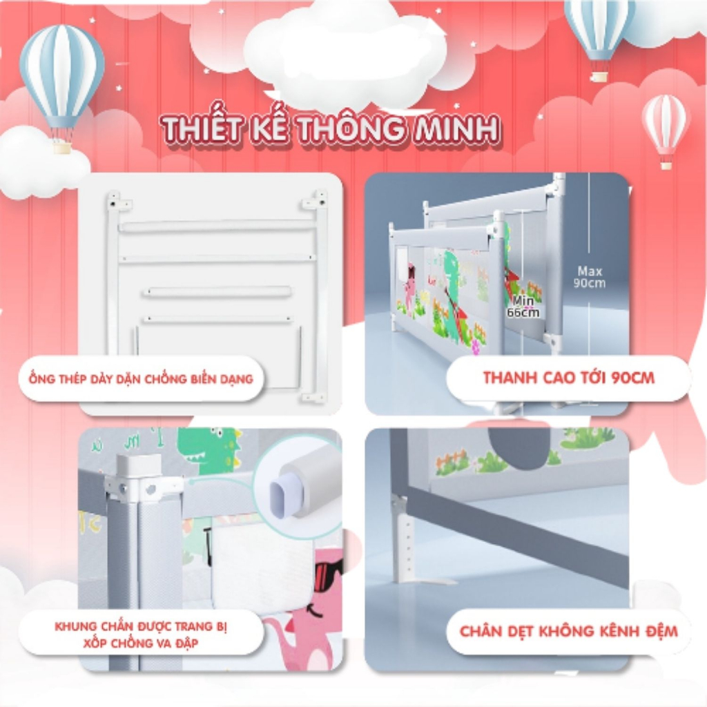Thanh chắn giường Sale giá nhập bảo vệ an toàn cho bé Mẫu 2022!!!