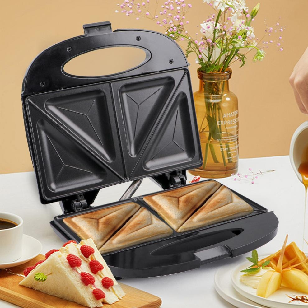 Máy nướng bánh mì Seka SK-550 công suất 750W, máy kẹp bánh mì sandwich, làm đồ ăn sáng nướng nhanh chín đều, chống dính