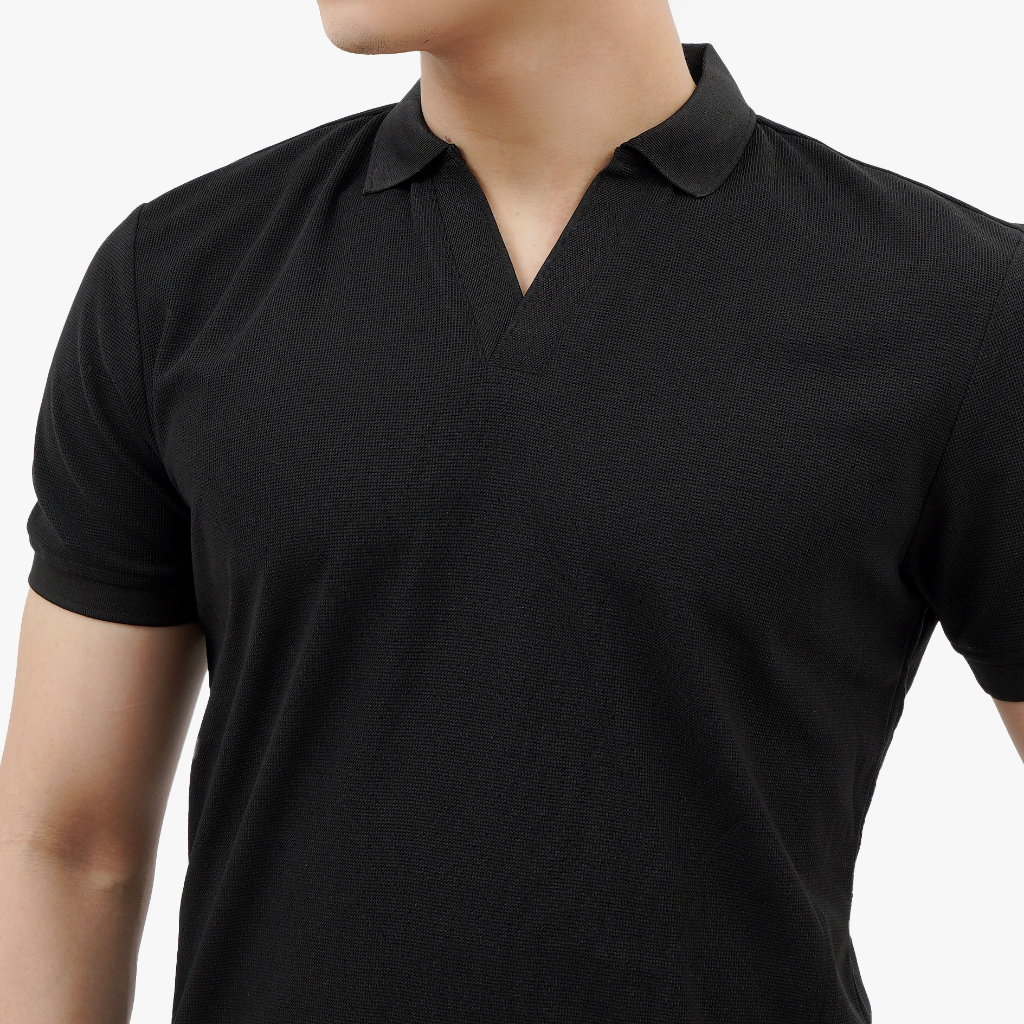 Áo polo nam phối viền P23 V POLO vải hạt 100% cotton, form Slimfit - THE GMEN ELEGANT EST 2017