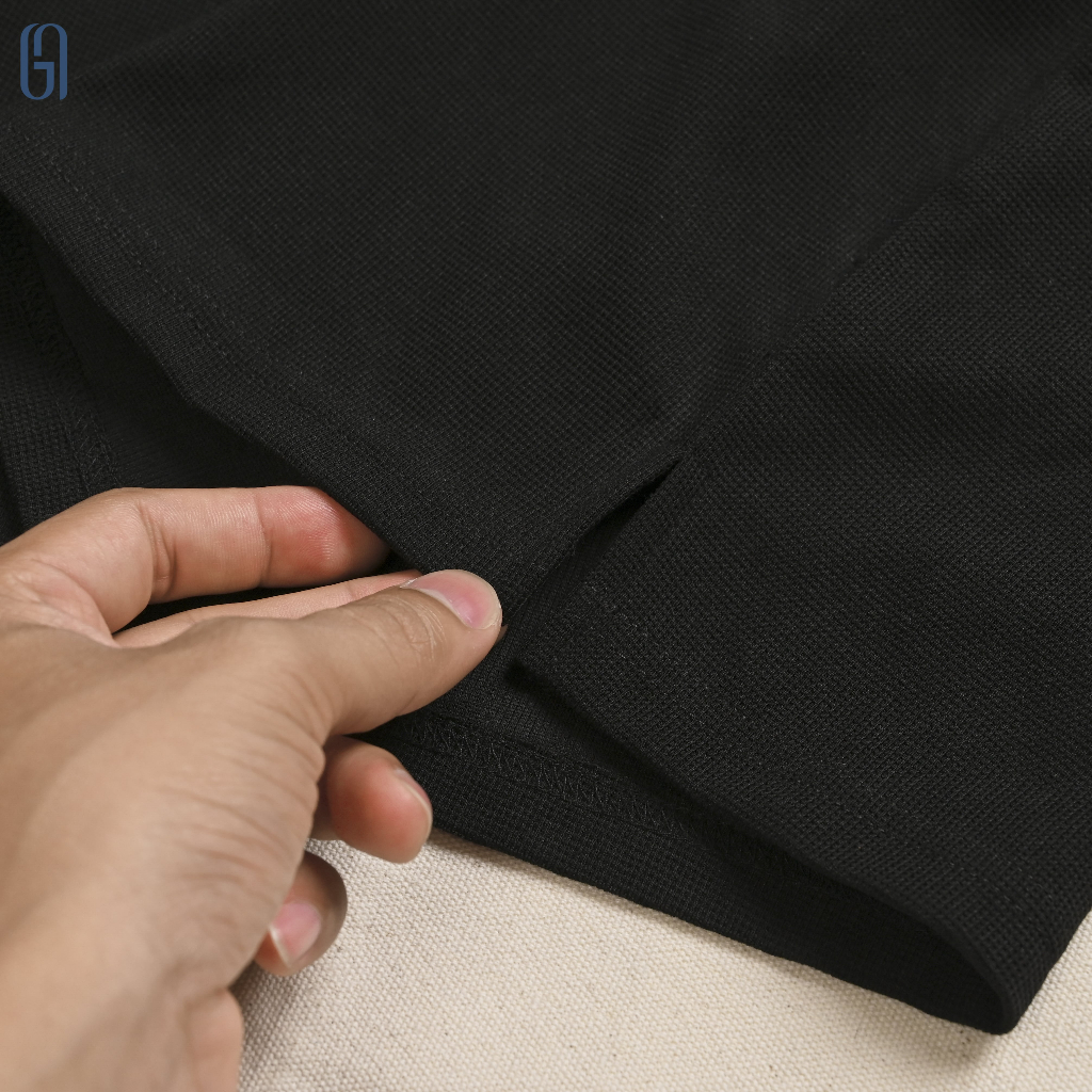 Áo polo nam phối viền P23 V POLO vải hạt 100% cotton, form Slimfit - THE GMEN ELEGANT EST 2017