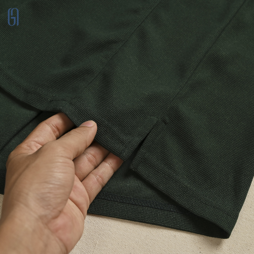 Áo polo nam phối viền P23 LAWN POLO vải hạt 100% cotton, form Slimfit - THE GMEN ELEGANT EST 2017