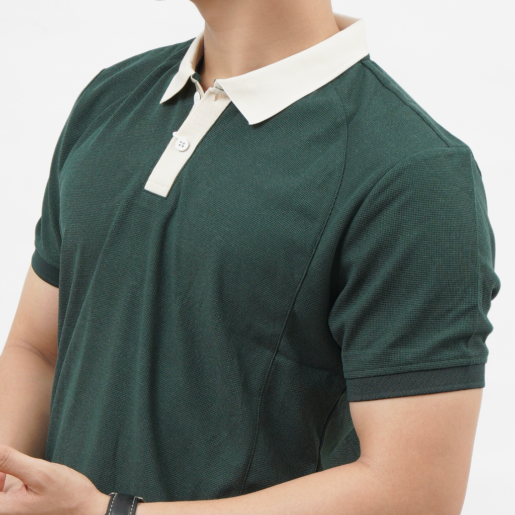 Áo polo nam phối viền P23 LAWN POLO vải hạt 100% cotton, form Slimfit - THE GMEN ELEGANT EST 2017