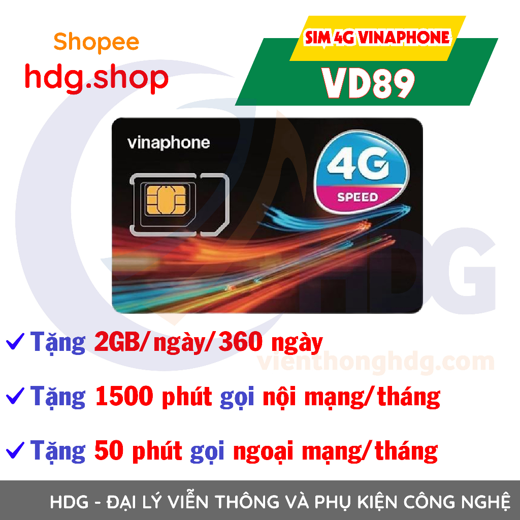 Sim 4g vinaphone tặng 2gb và 6gb/ngày vd89 12 tháng , vd149 12 tháng